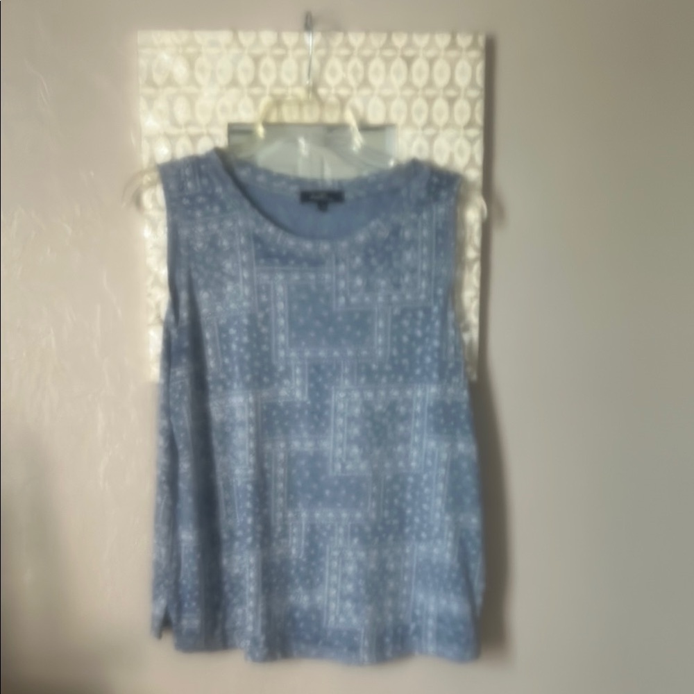 Women's Blue Sleeveless Top